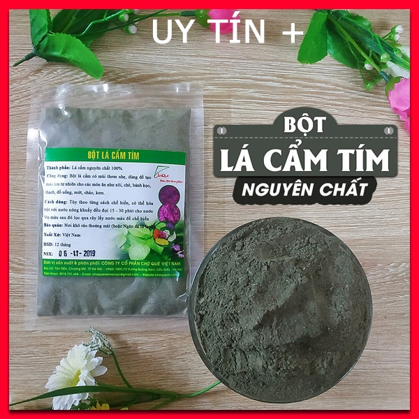 Bột lá cẩm tím gói 10gr/20gr/50gr nguyên chất 100% từ cây lá cẩm tím/cây lá tím dùng nấu xôi màu tím/làm bánh/thạch