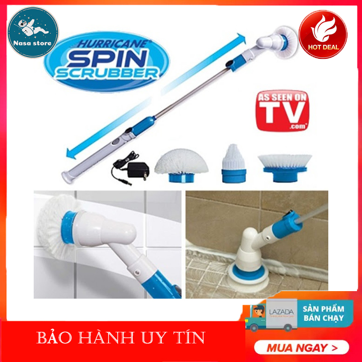 Chổi điện đa năng, Chổi cọ nhà vệ sinh bằng điện, chổi điện cọ rửa đa năng, Chổi điện đa năng chà vết bẩn thông minh 360 độ,  thích hợp cọ rửa nhà vệ sinh, phòng bếp, cửa kính, Nhỏ gọn