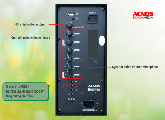 Dàn Karaoke Di Động ACNOS CB3051G