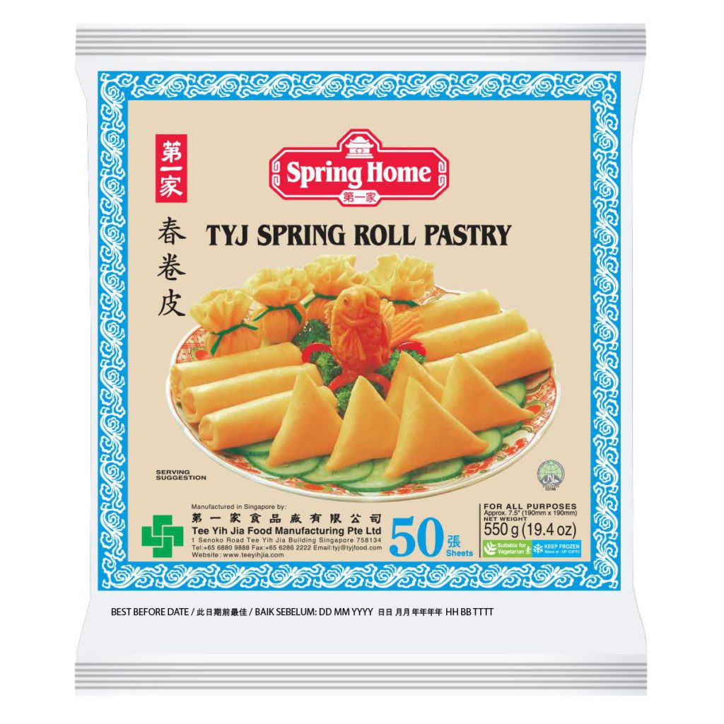 Combo 5B Bánh Tráng Chả Giò Spring Home Tyj Spring Roll Pastry 550gr/ 19cm/ 7.5" - Singapore