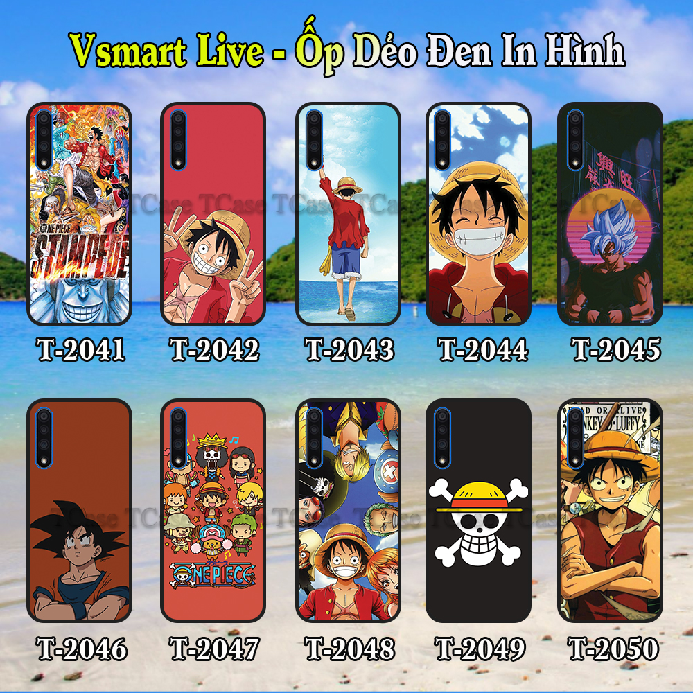 [HCM]Ốp lưng Vsmart Live dẻo đen in hình Đảo hải tặc