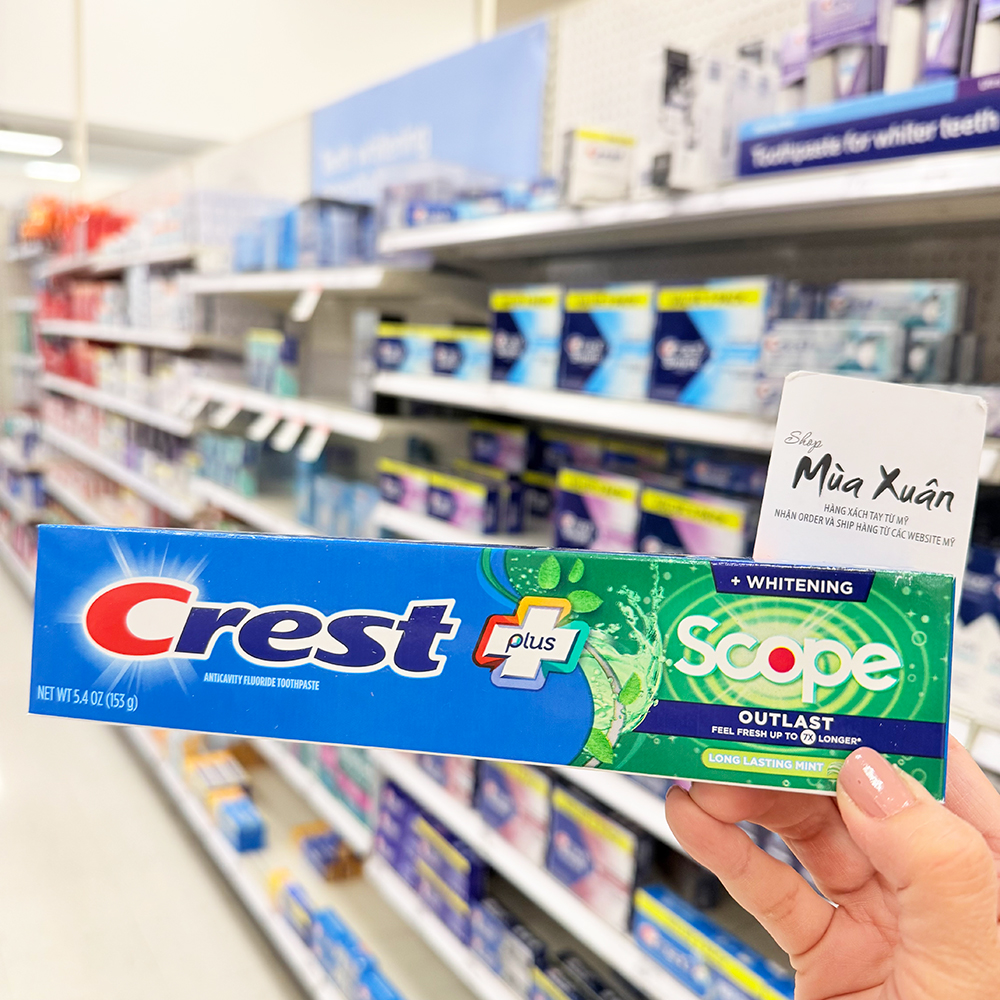[HÀNG MỸ] Kem đánh răng Crest Whitening Plus Scope Outlast, 153g