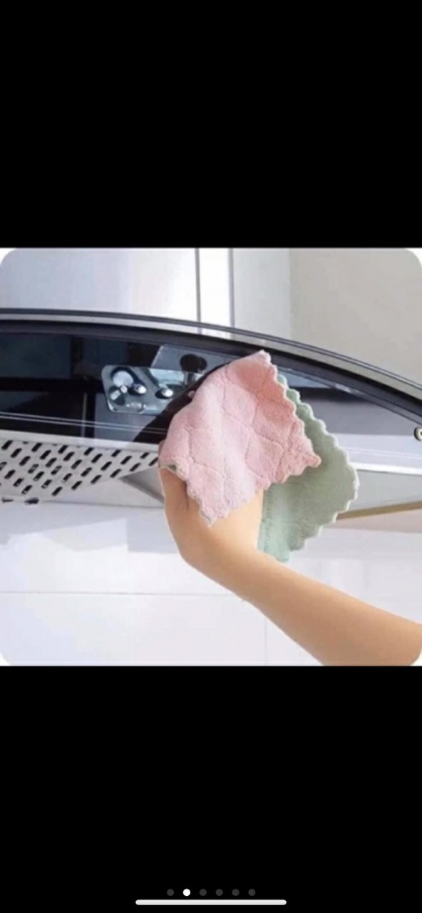 [HCM]Khăn lau đa năng 16x27 2 mặt viền ziczac dùng lau chùi nhà bếp và các nơi khác khả năng siêu thấm hút nhanh - Halido