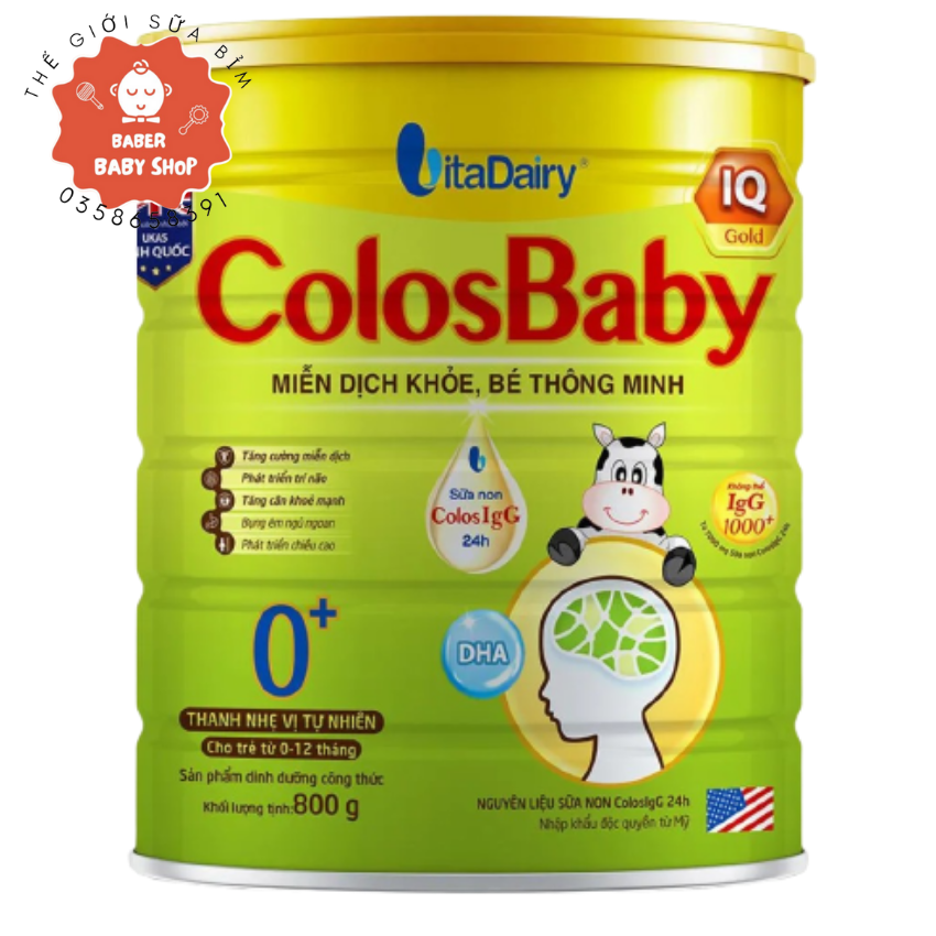 Sữa ColosBaby IQ Gold 0+800g Trẻ Từ 0-12 Tháng