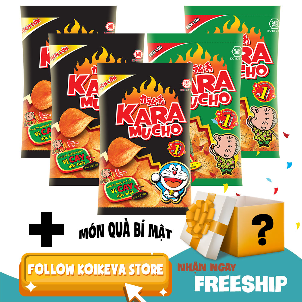 Combo 5 gói Karamucho lát mỏng giòn tan 44g