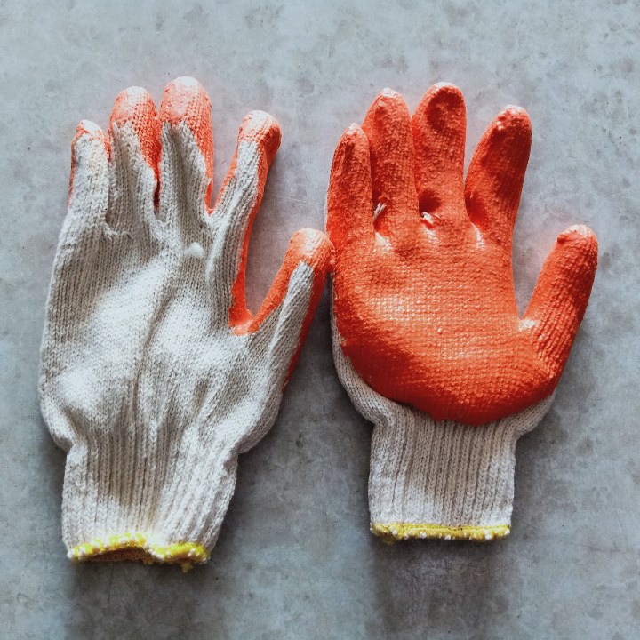 [HCM]Găng Tay Phủ Cao Su 100% Sợi Cotton - Độ Bám Tốt