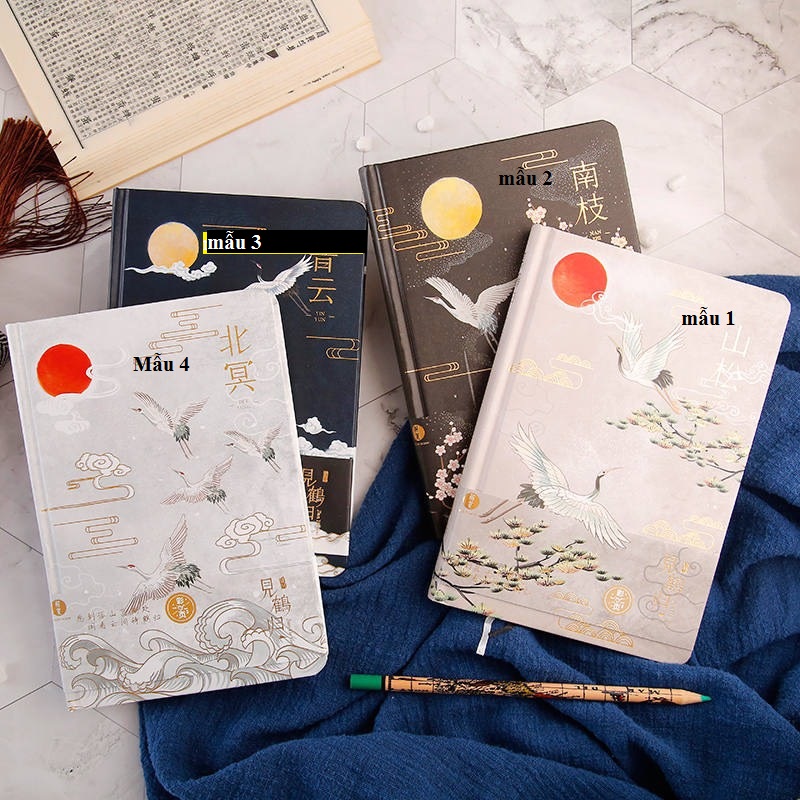 sổ cổ trang bìa cứng, mẫu mới