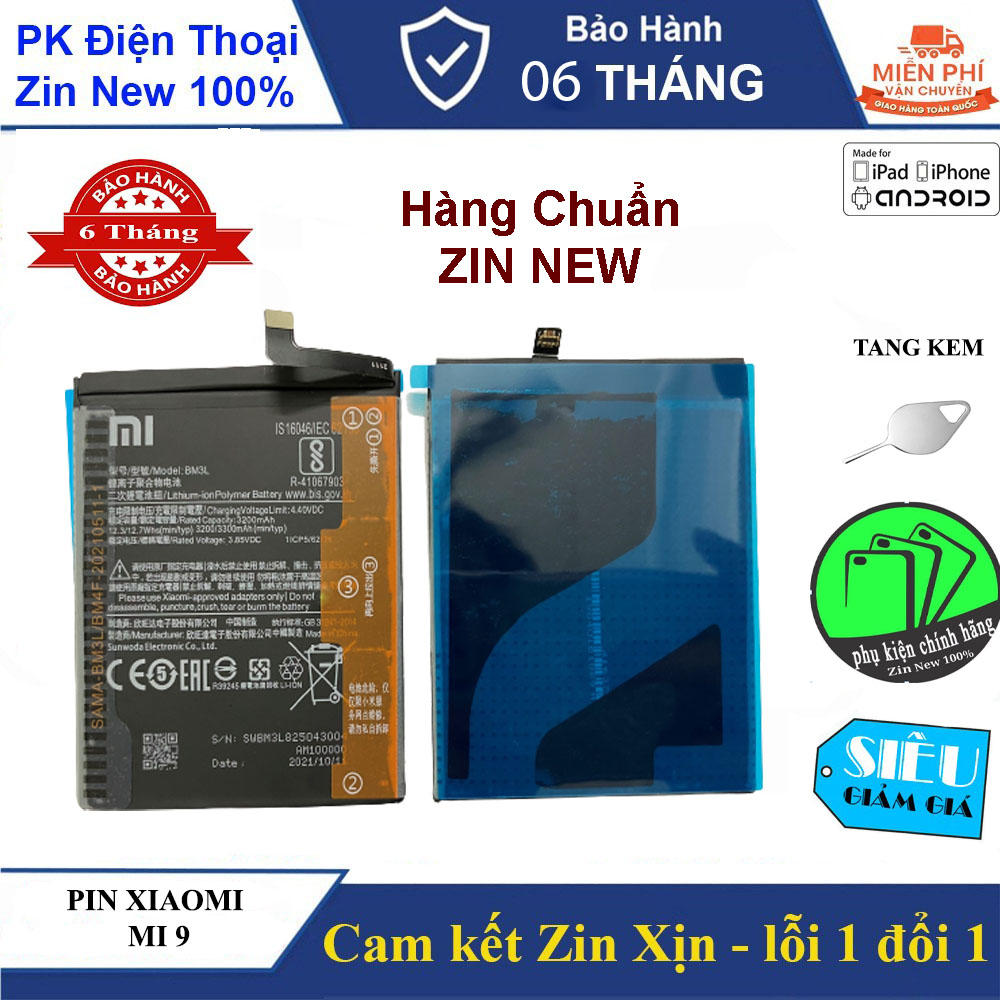 Pin xiaomi mi 9 - nguyên seal - chuẩn zin xịn - bh 06 tháng