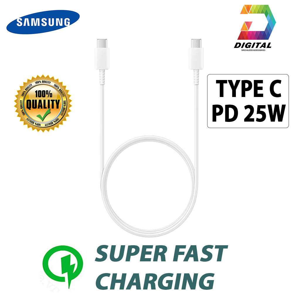Cáp sạc nhanh samsung type c to type c pd 25w chính hãng zin bóc máy note 10 note 10 plus