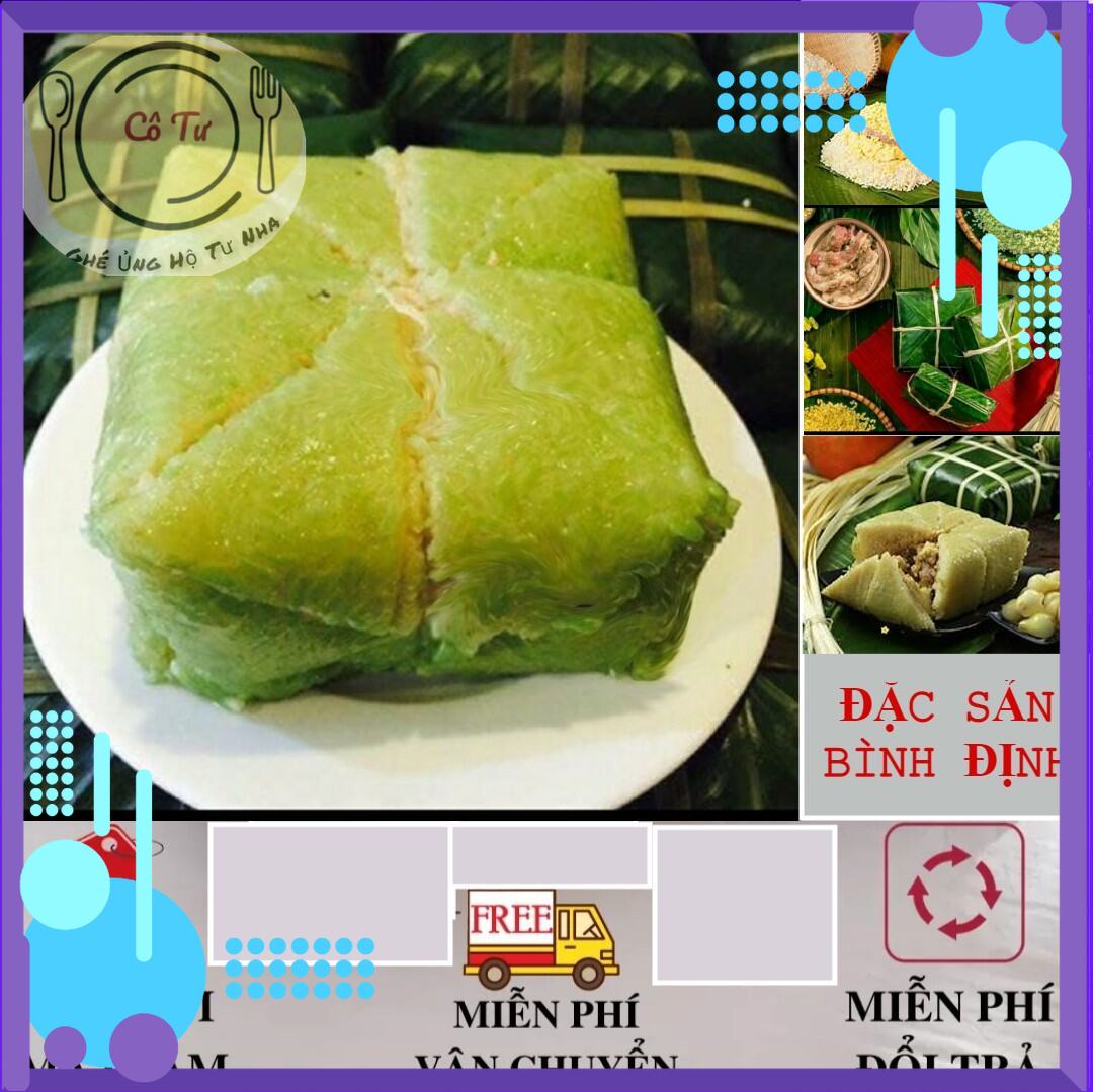 3 cái bánh chưng lớn cô 4 đặc sản bình định