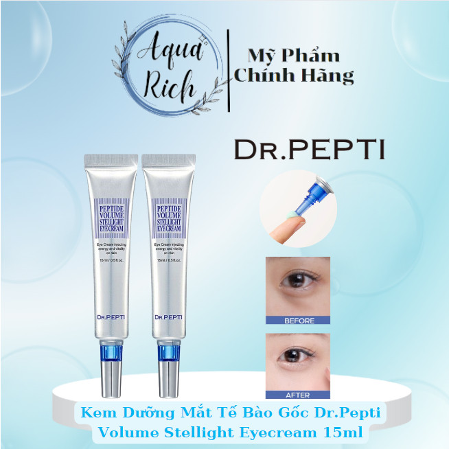 Kem Giảm Thâm, Giảm Nhăn Vùng Mắt Tế Bào Gốc Dr.pepti Volume Stellight Eye Cream 15ml