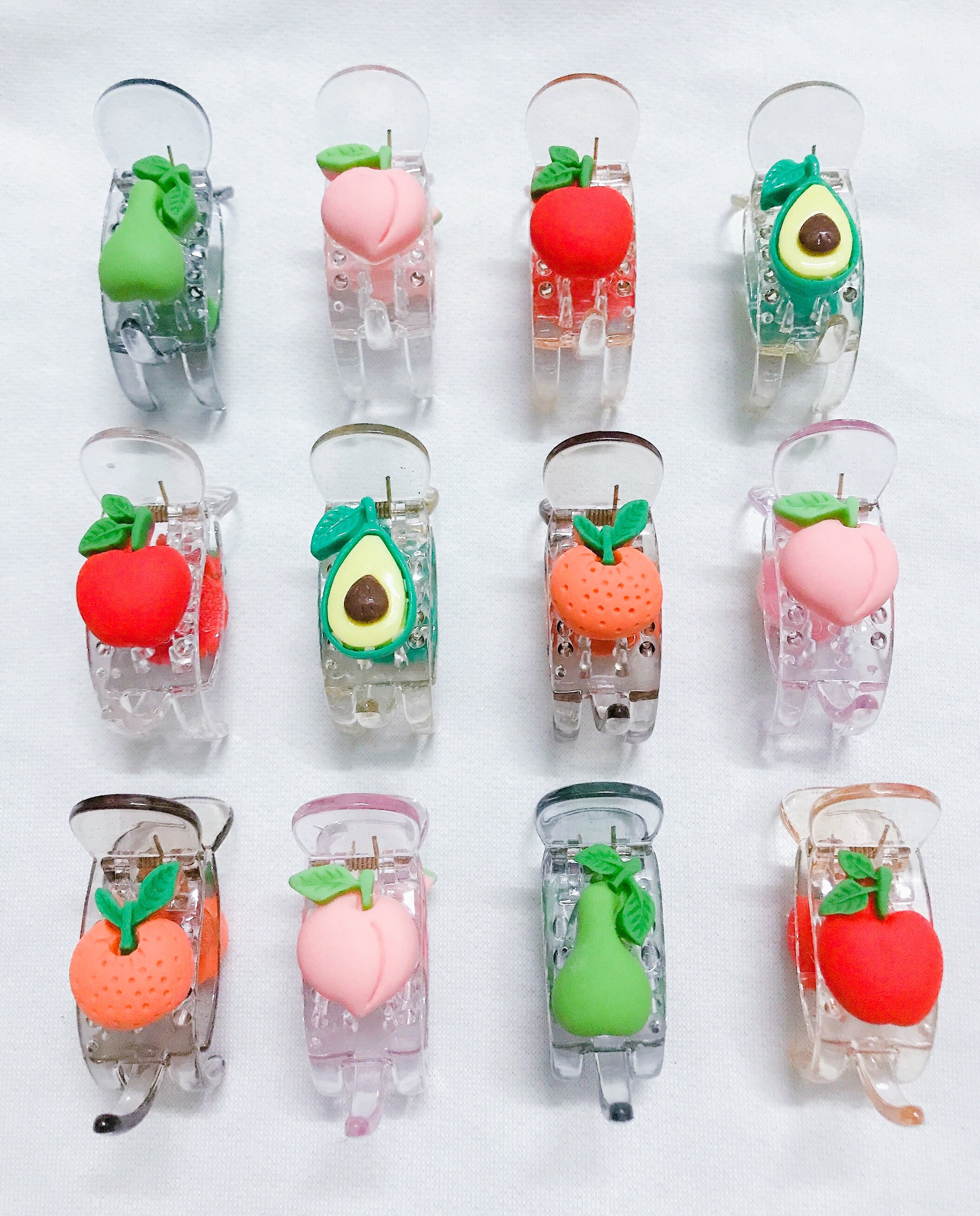 [HCM][ HOT ] Kẹp Càng Cua ( Gấp Tóc ) 3 Răng Đính Hình Hoa Quả Cực Xinh- Phong Cách Hàn Quốc Dễ Thương - Ảnh Thật ( Hàng Có Sẵn ) PKHN0114