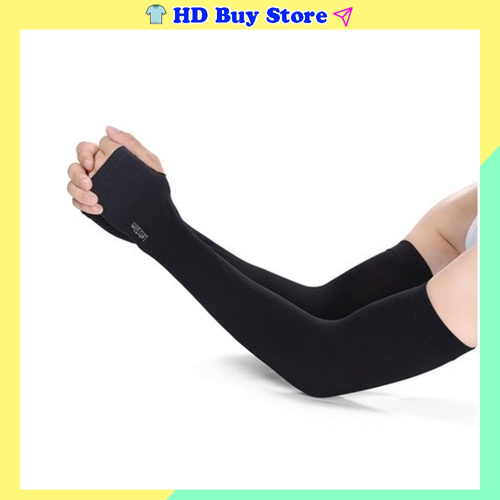 Găng tay chống nắng xỏ ngón Lestlim Hàn Quốc - Bao tay đi phượt Letslim Siêu Mát chống tia UV - Ống tay đi xe máy phong cách