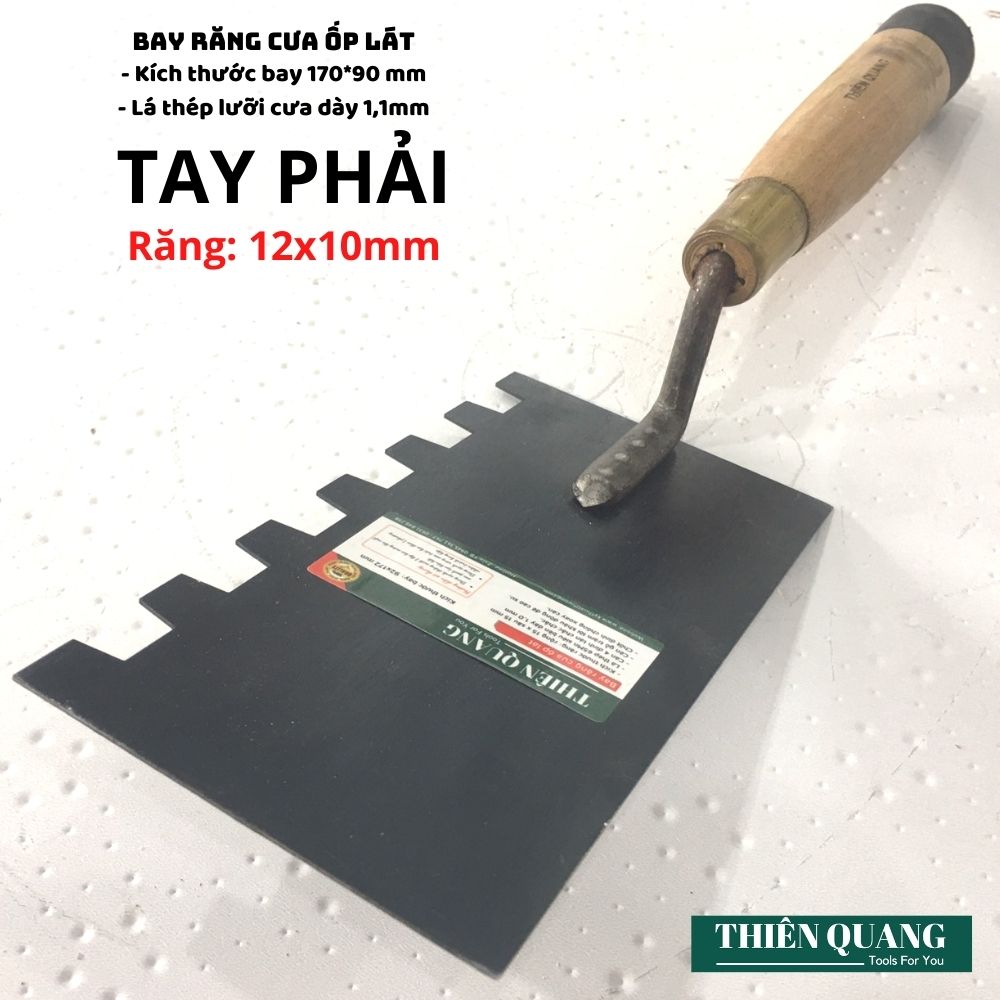 BAY RĂNG CƯA ỐP LÁT-TAY PHẢI - kích thước 170x90mm RĂNG LỚN 12x10mm