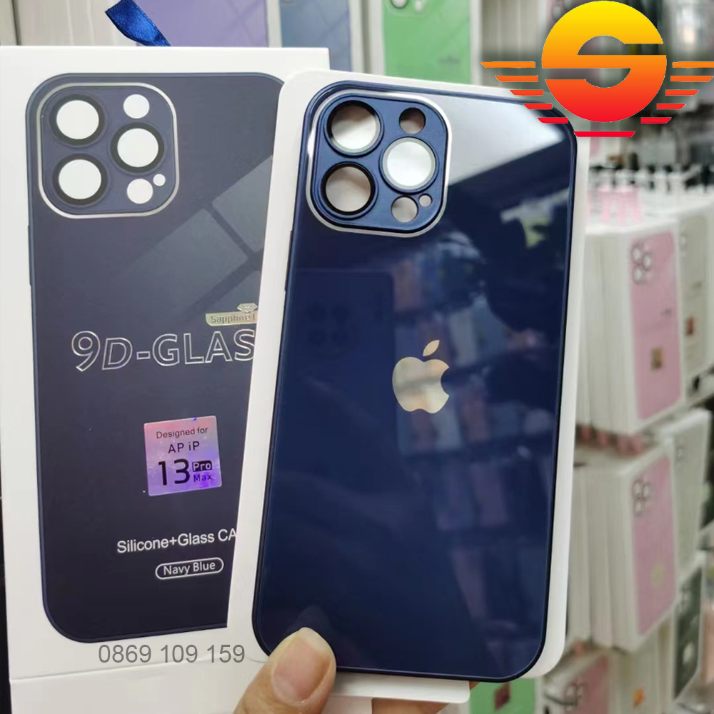 Ốp lưng iphone 13/ 12 / 11 pro max kính bóng bảo vệ camera
