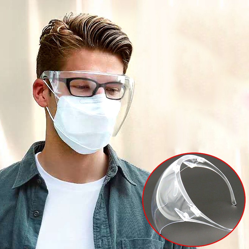 Kính phòng ngừa dịch bệnh lá chắn tấm chắn toàn mặt bằng nhựa acrylic kính bảo vệ mặt nạ tấm che mặt kính bảo vệ rất an toàn