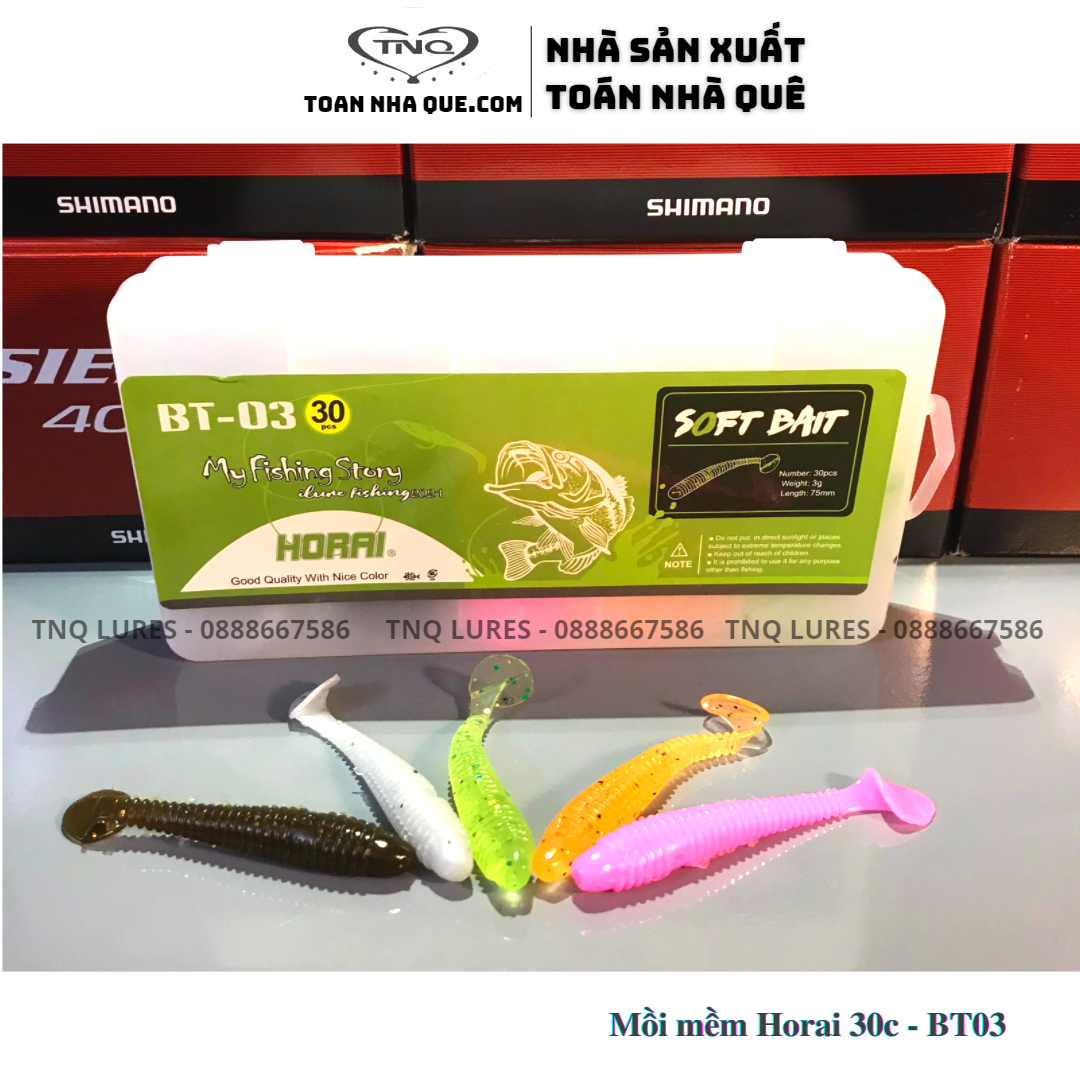 Mồi mềm câu lưỡi sắt horai bt03 - tnq lures