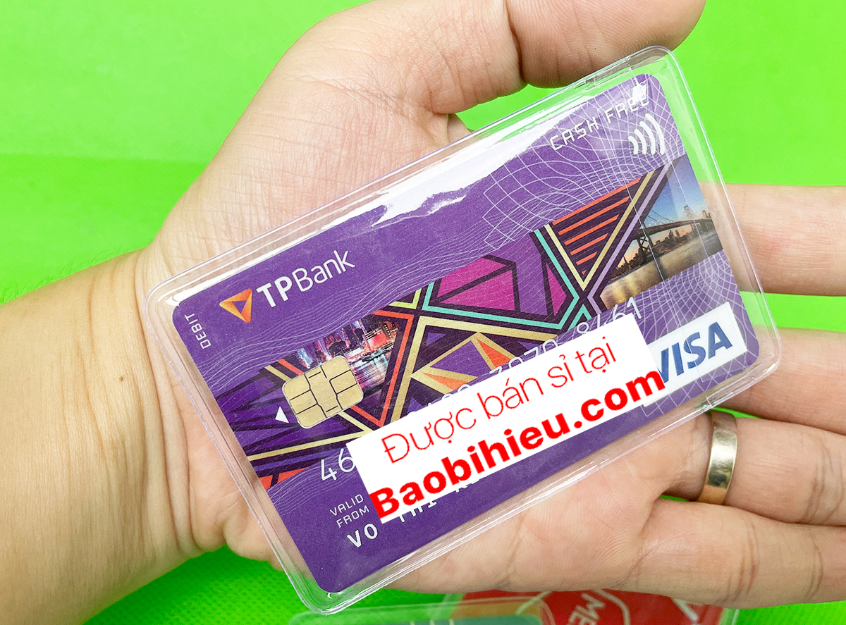 [CÓ NẮP] Túi đựng CĂN CƯỚC CÔNG DÂN, bằng lái xe PET, thẻ ATM và các loại thẻ bằng kích thước (loại nhựa dẻo trong, có nắp) B1811NAP