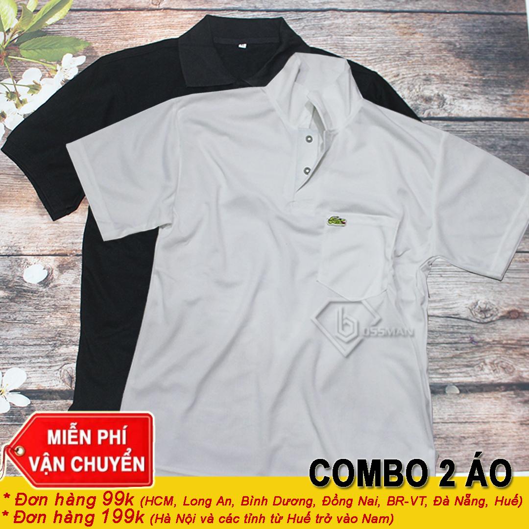 [HCM]COMBO 2 Áo Thun Nam Cổ Trụ - Màu Ngẫu nhiên VN05