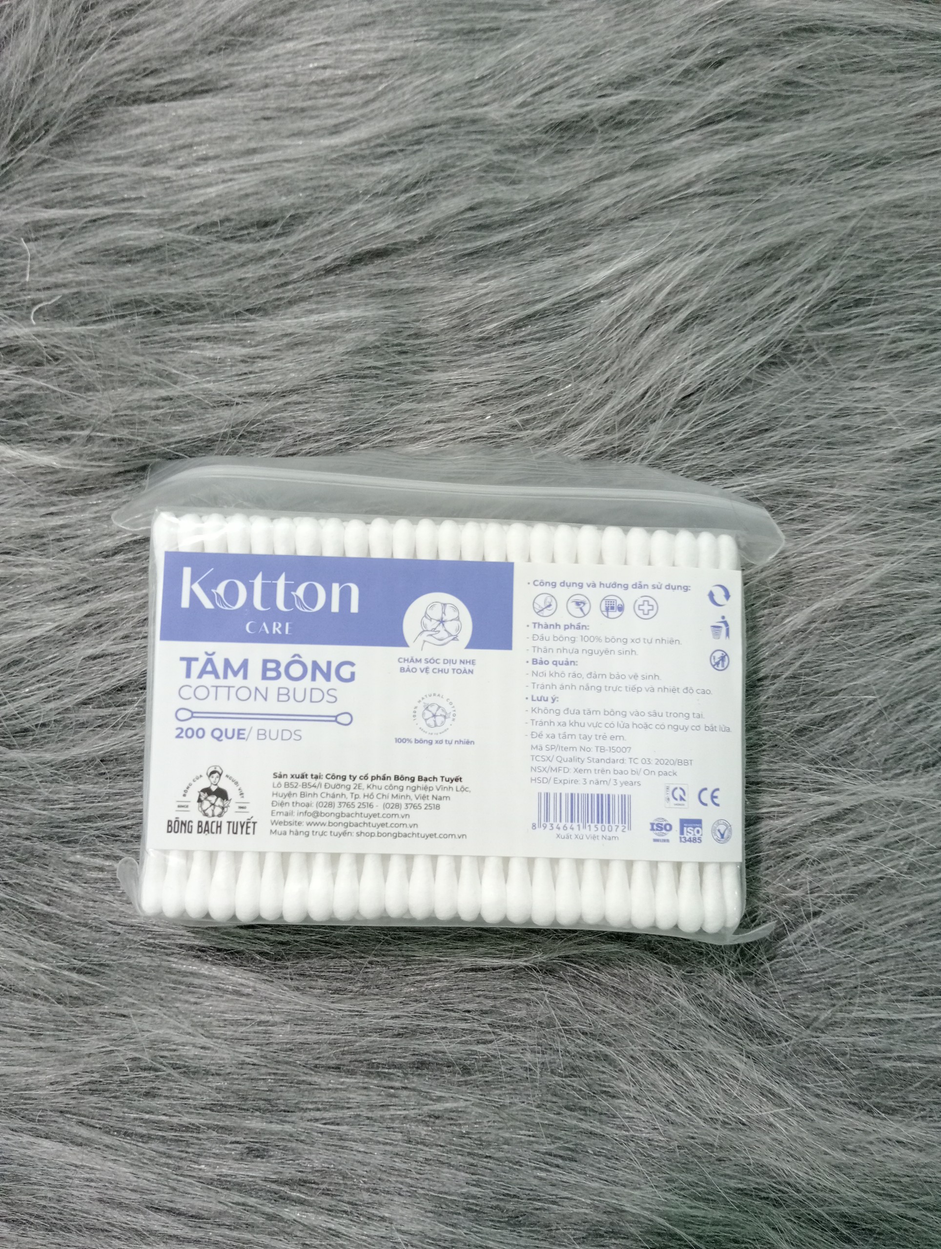 1 lốc Tăm bông Meriday gói 200 que