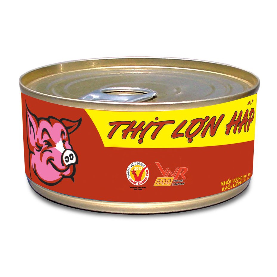 Combo 5 hộp Thịt lợn hấp đóng hộp Hạ Long 150g