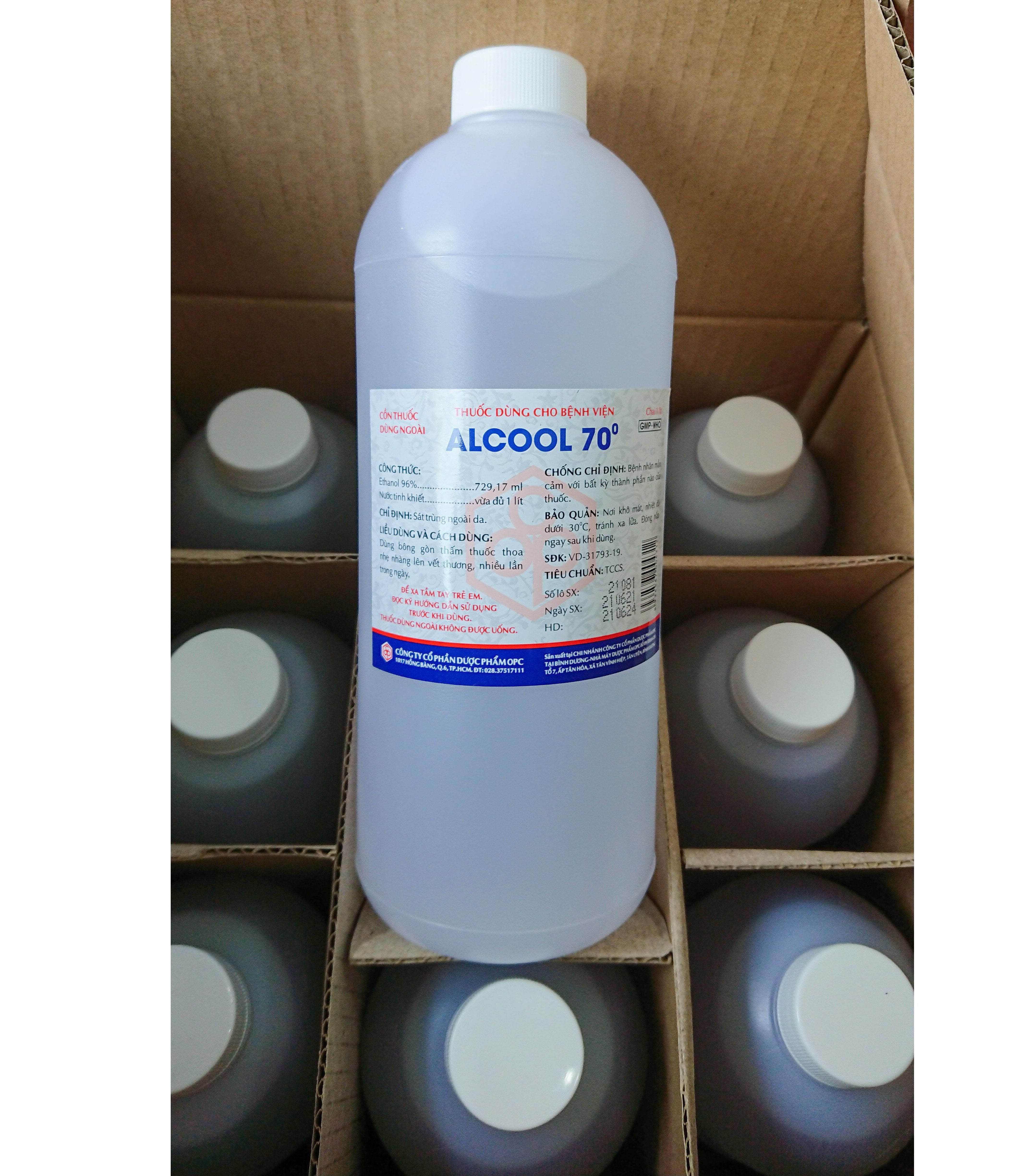 Dung dịch cồn ALCOOL 70 Sát khuẩn - [Chai|1000ml]