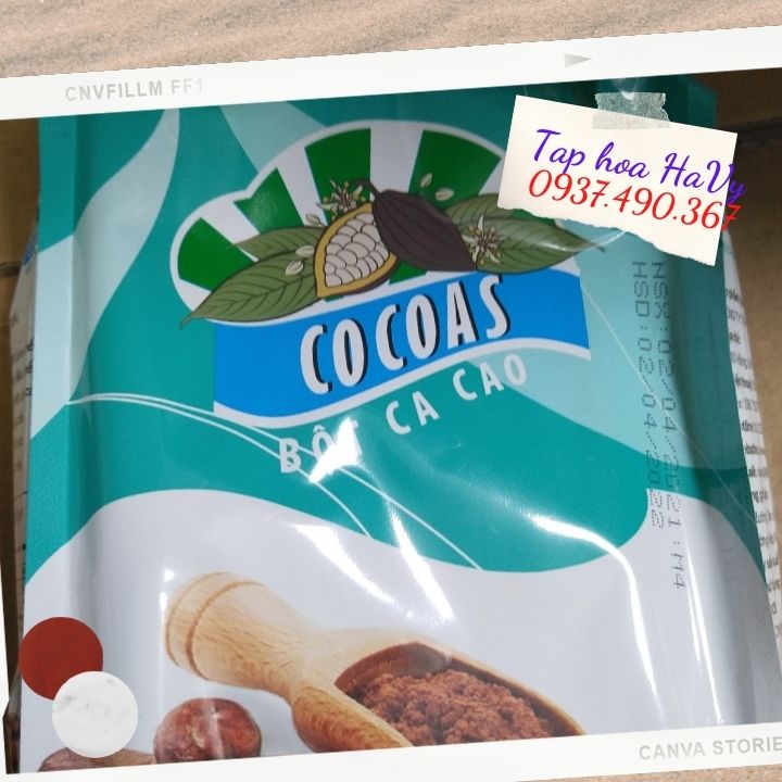Bột cacao nguyên chất Luave cocoas 500g tap hoa havy
