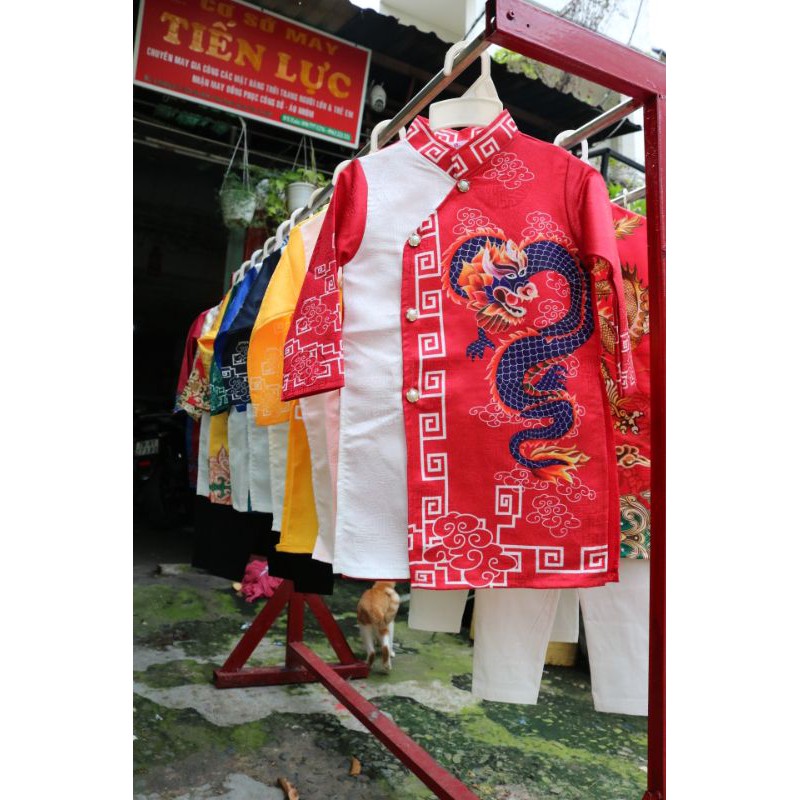 Áo Dài Cách Tân Gấm Thượng Hải