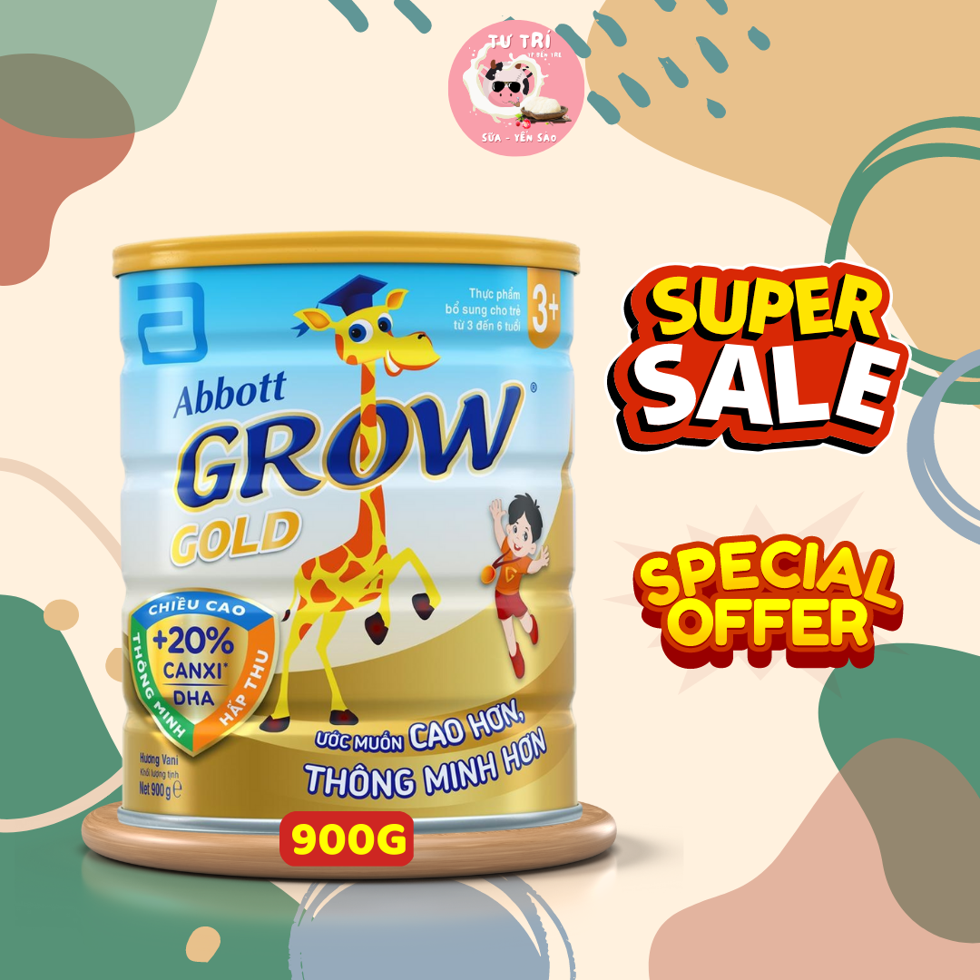 Sữa bột abbott grow gold 3+ lon 900g date 07/2024