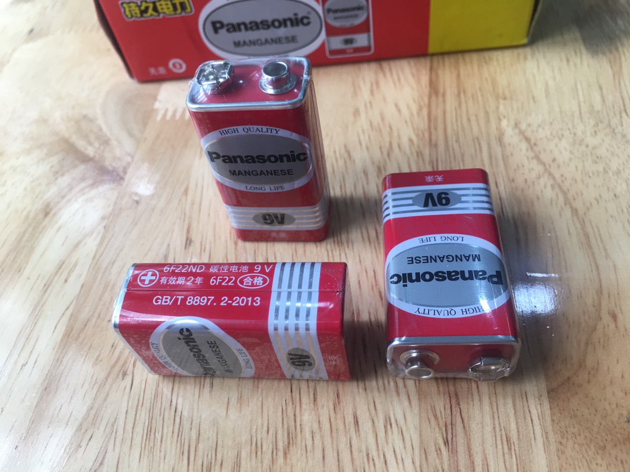 2 viên Pin vuông Panasonic 9V cho micro không dây - Pin 9V Panasonic