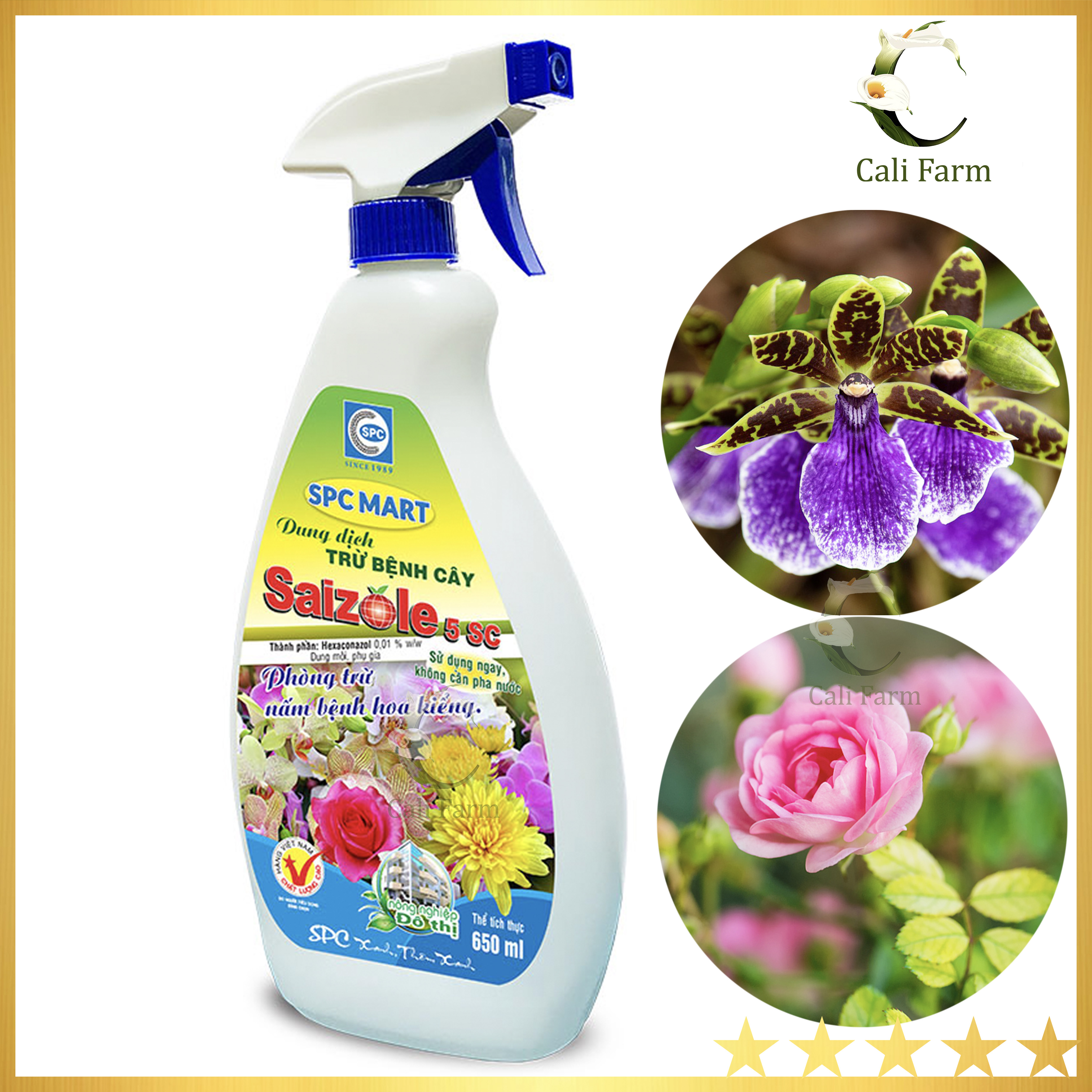 Dung dịch trừ bệnh cây saizole 5sc 650ml