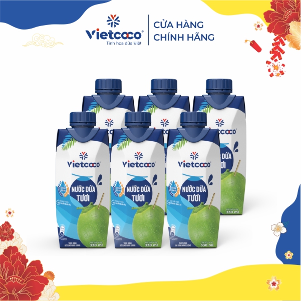 Combo 6 hộp nước dừa tươi UHT Vietcoco 330ml