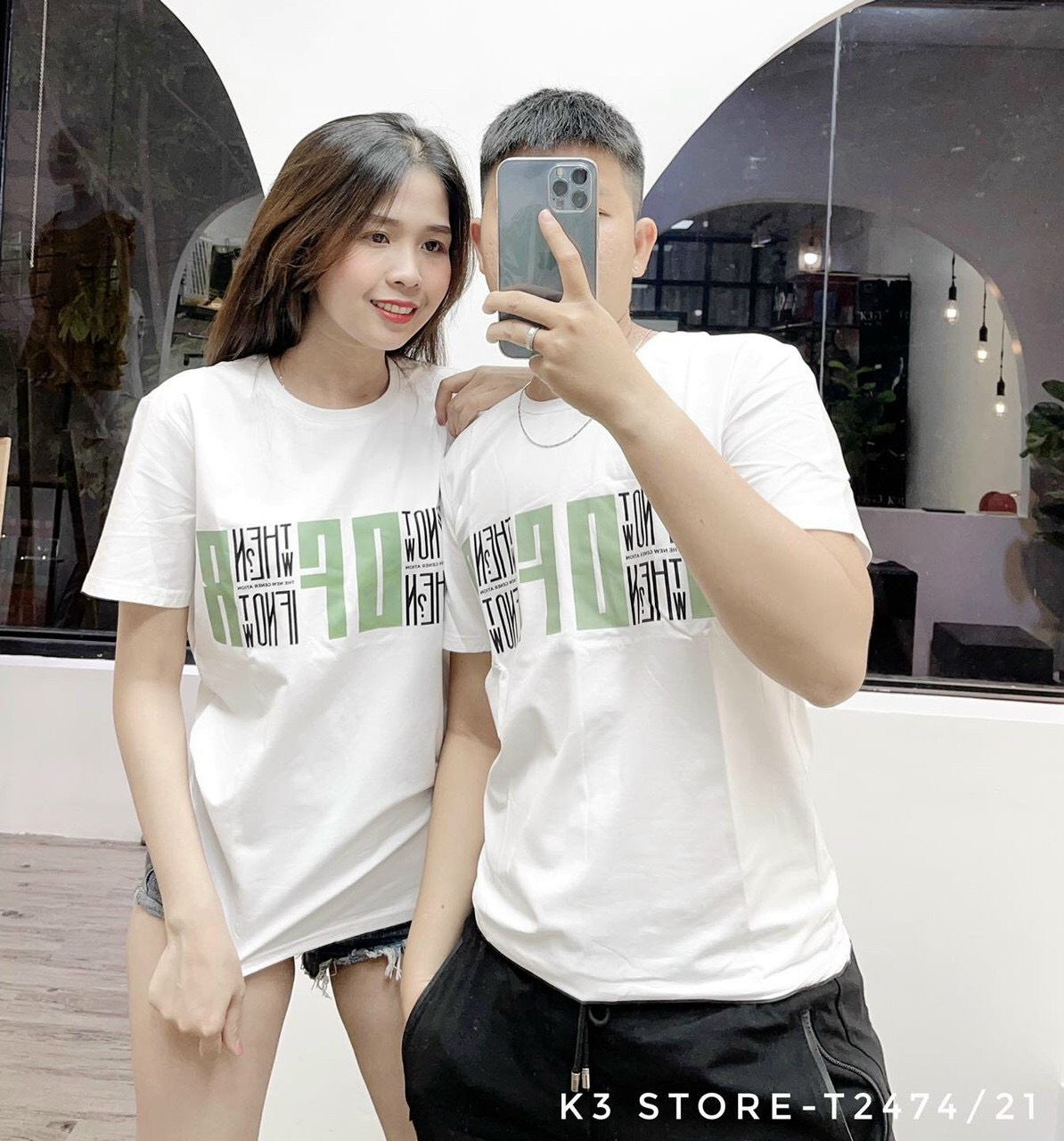 ÁO THUN CẶP CHO CÁC CẶP ĐÔI CAFE DẠO PHỐ ĐÂY Ạ ĐƠN GIÃN NHƯNG SIÊU SANG MẪU MỚI NHẤT HIỆN NAY