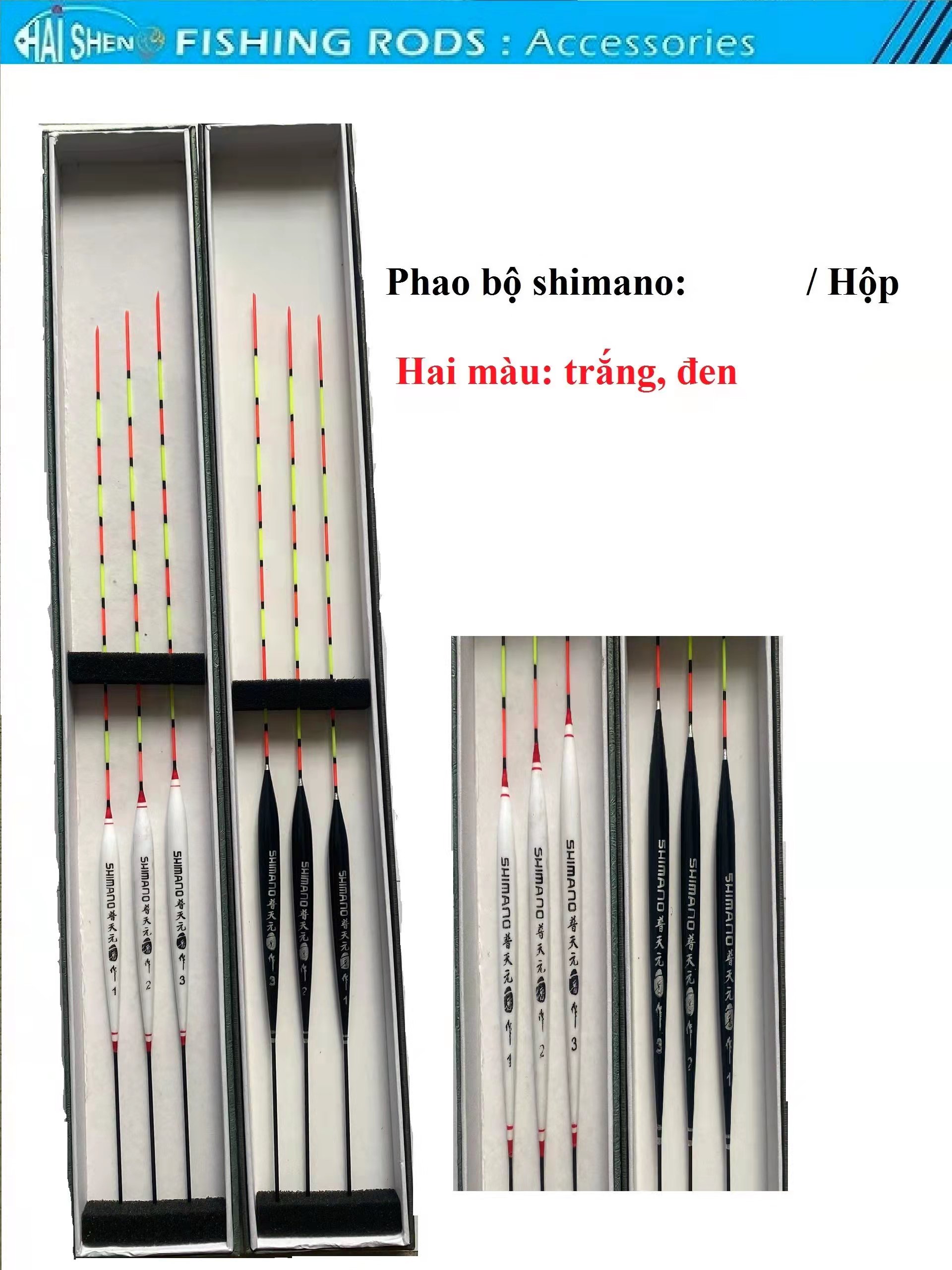 Bộ phao câu cá shimano , 1 hộp 3 cây