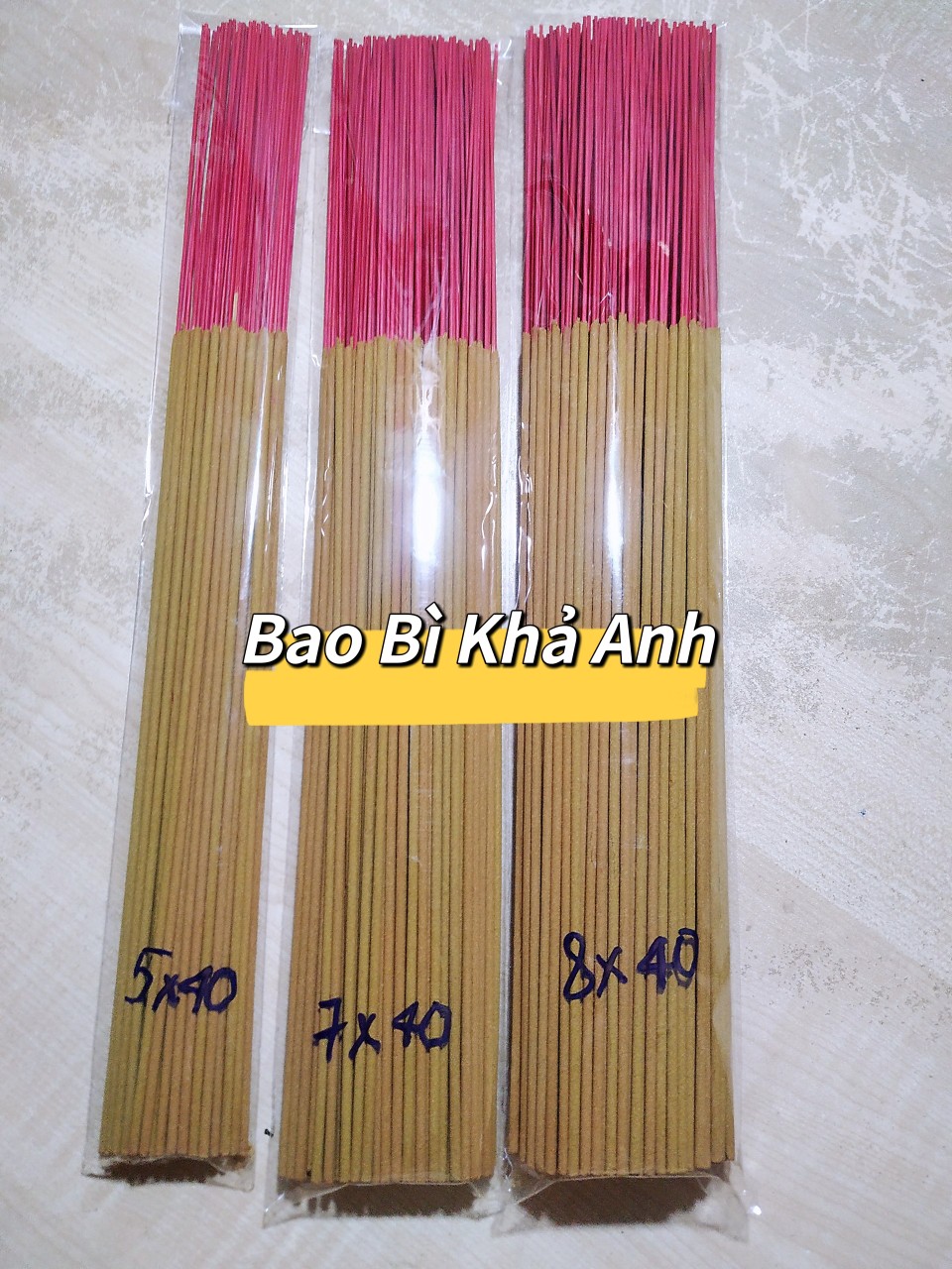 Túi kiếng keo đựng nhang có keo dán