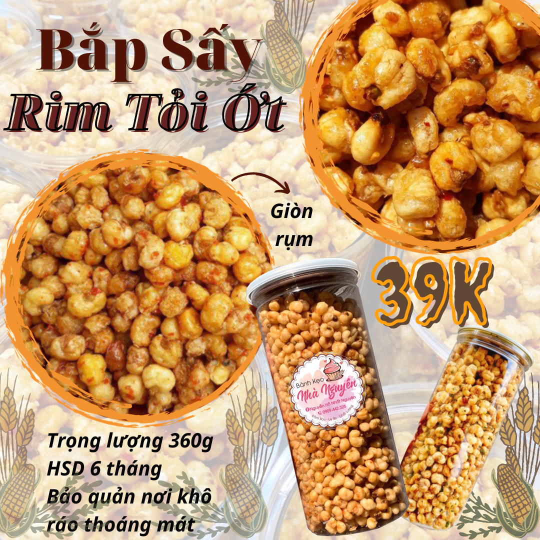 Bắp sấy tỏi ớt