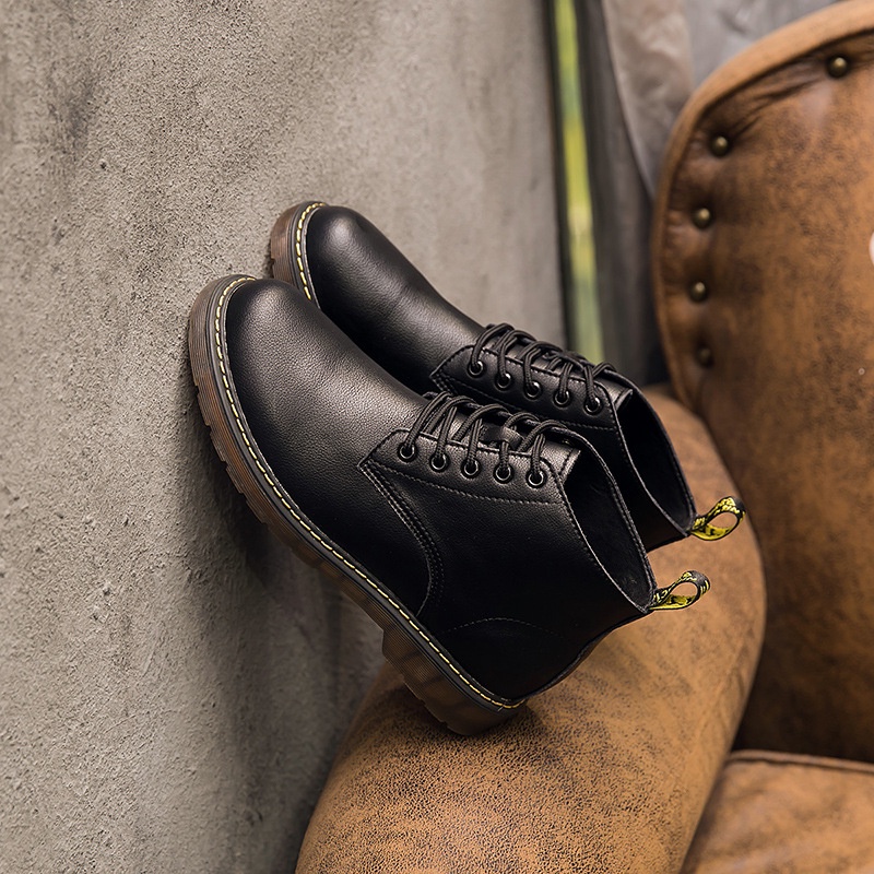 Giày Boot nam Giày Doctor Nam Cổ Lửng Đẳng Cấp Định Phong Cách