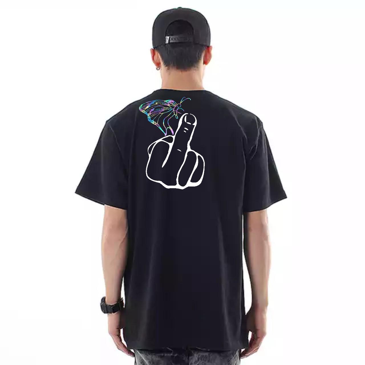 Áo thun stee fck butterfly phản quang unisex