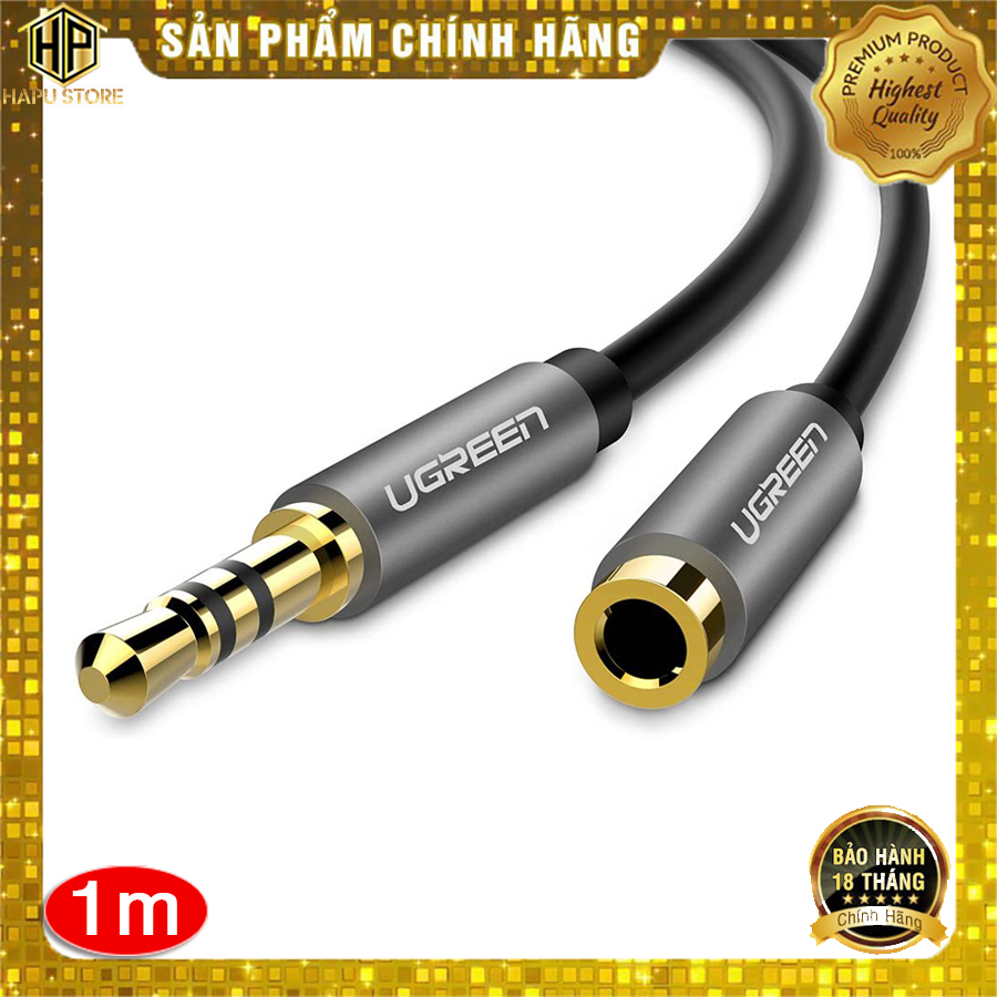Cáp âm thanh nối dài 1M đến 3M Ugreen - Cáp audio 3.5mm chính hãng - Hapustore
