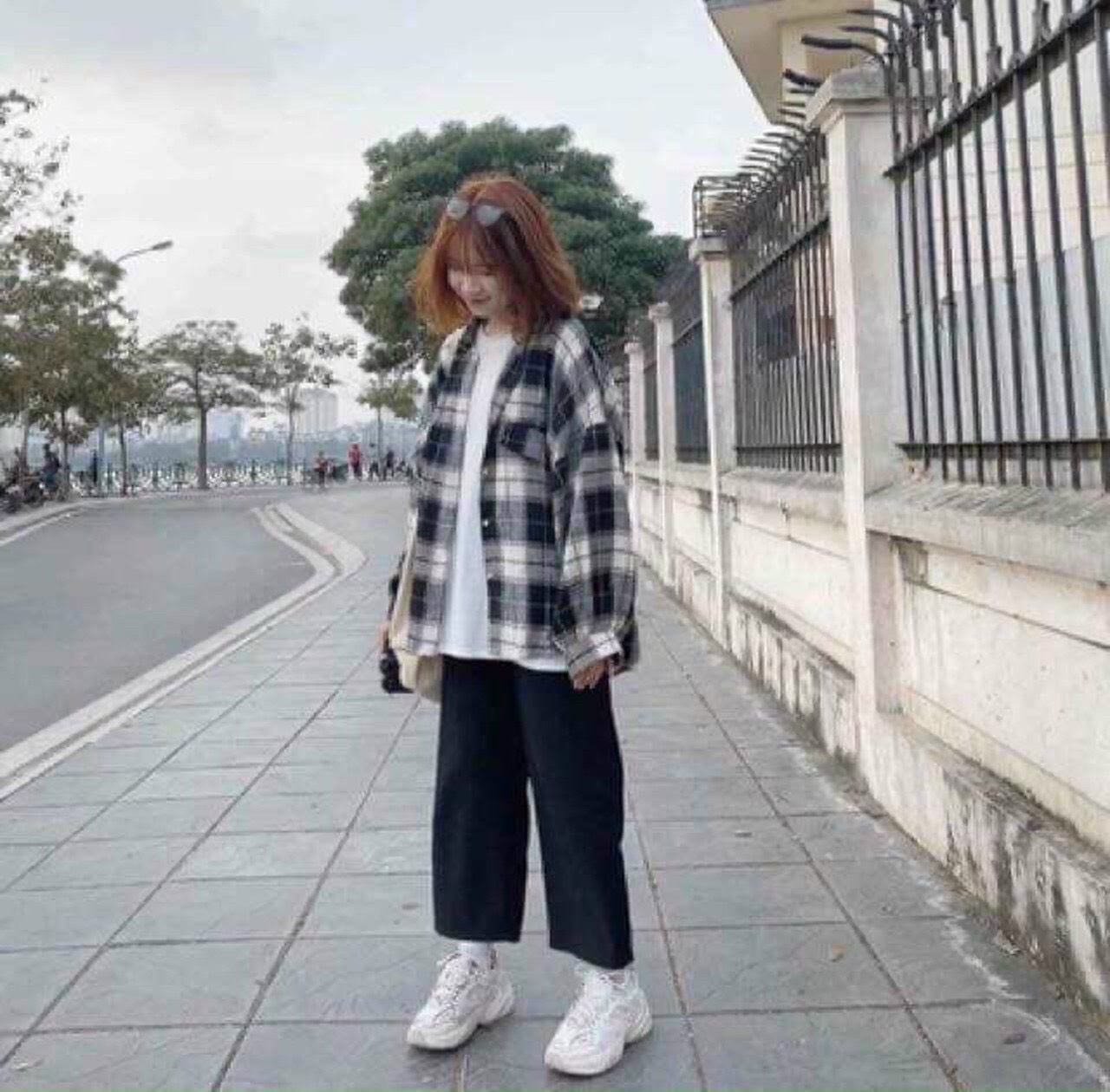 ÁO SƠ MI CARO TAY DÀI FORM RỘNG XINH XINH CÁ TÍNH CHO CHỊ EM DNG