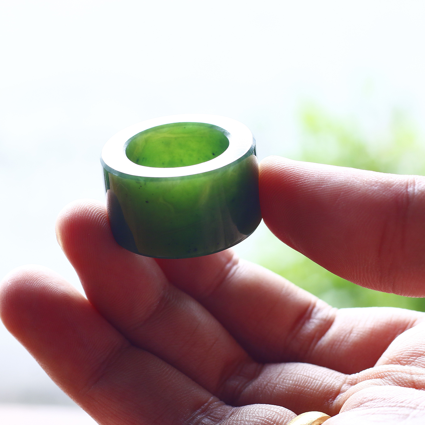 [HCM]Nhẫn càng long ngọc bích mệnh hỏa mộc - Ngọc Quý Gemstones