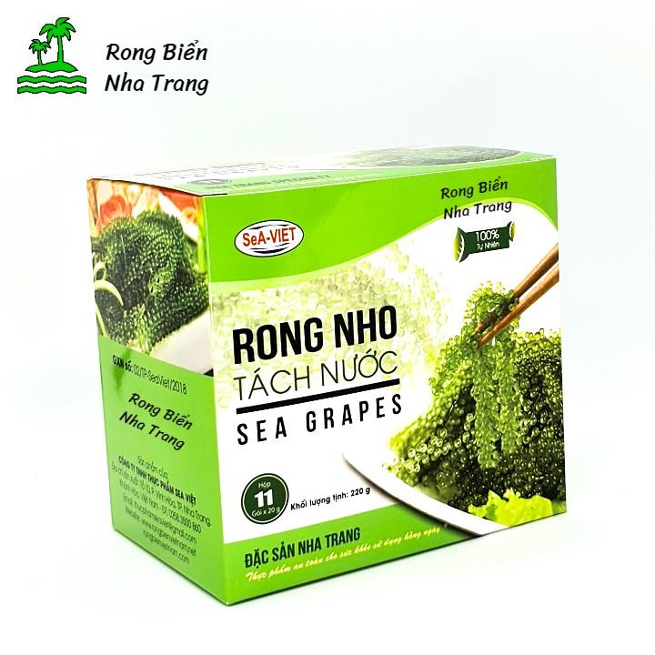 Hộp 220g 11 gói Rong nho tách nước Sea Việt thơm ngon giàu dinh dưỡng