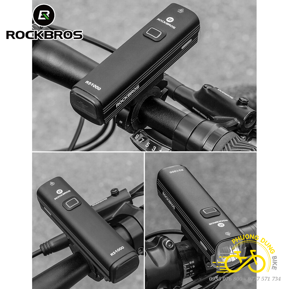 Đèn xe đạp - Đèn pha xe đạp ROCKBROS R3 1000LM