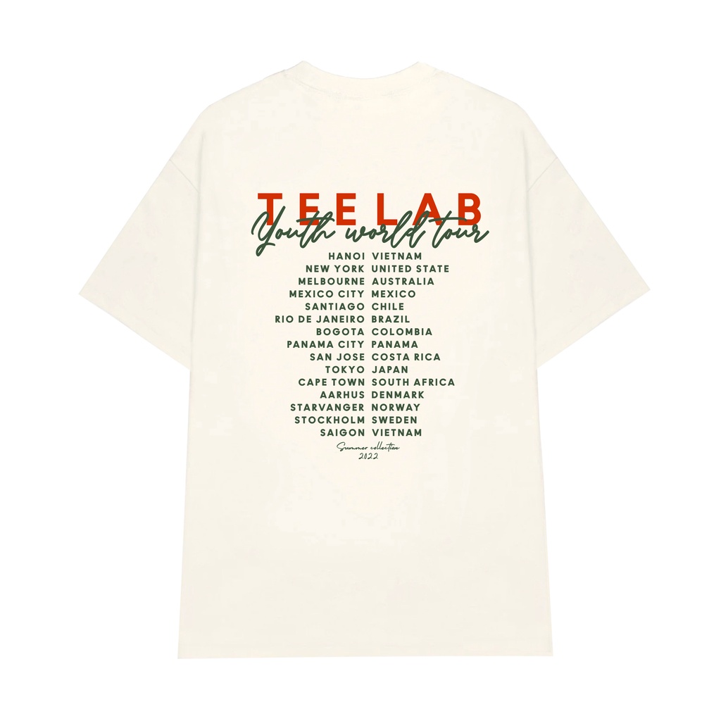 Luckáo thun local brand unisex teelab summer world tour /kem ts153