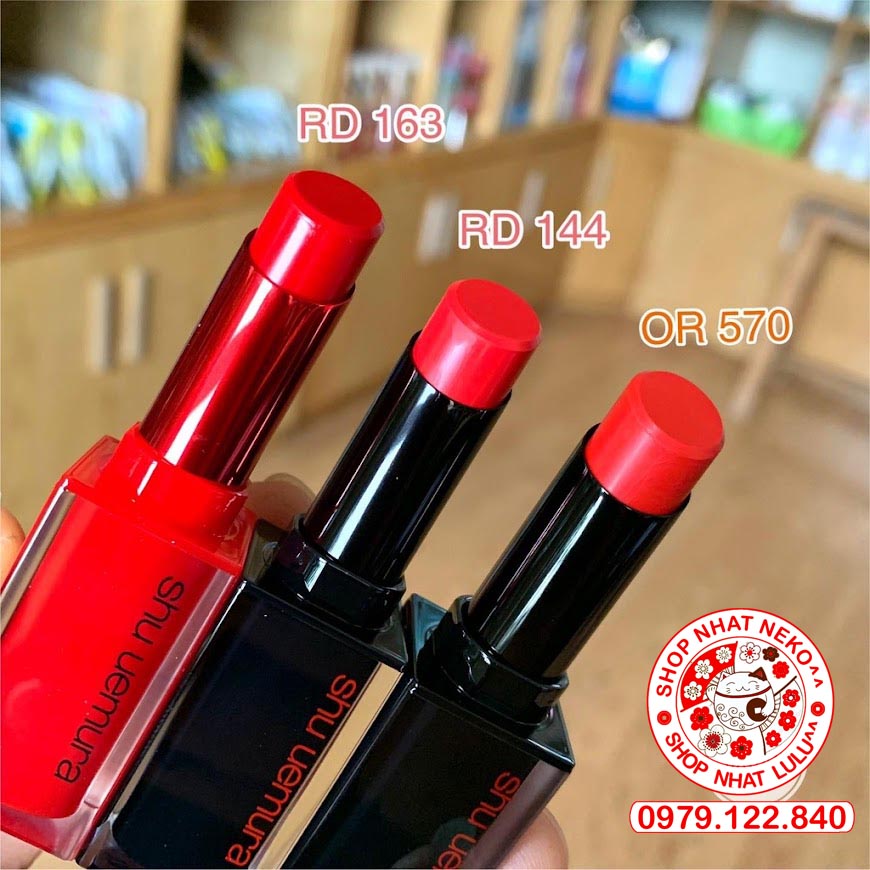 Son shu uemura vỏ đen/đỏ nhật bản màu 570/144/163/376