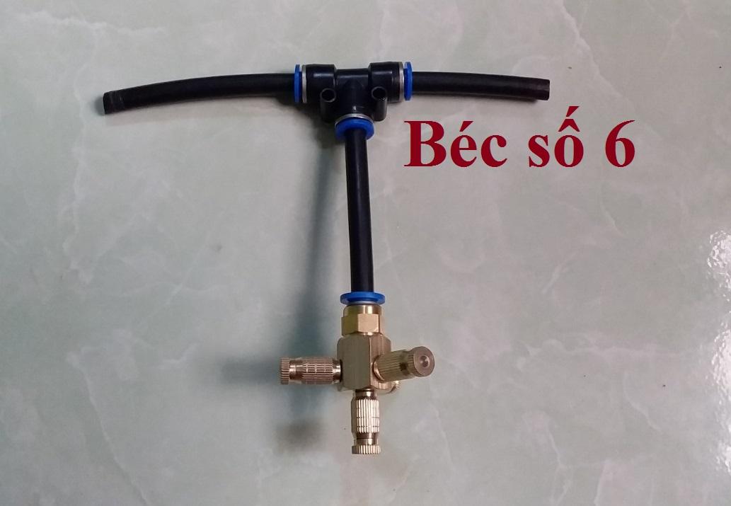 Bộ 1 đế 4 hướng + béc phun sương tưới lan tặng 1 cái t 8mm