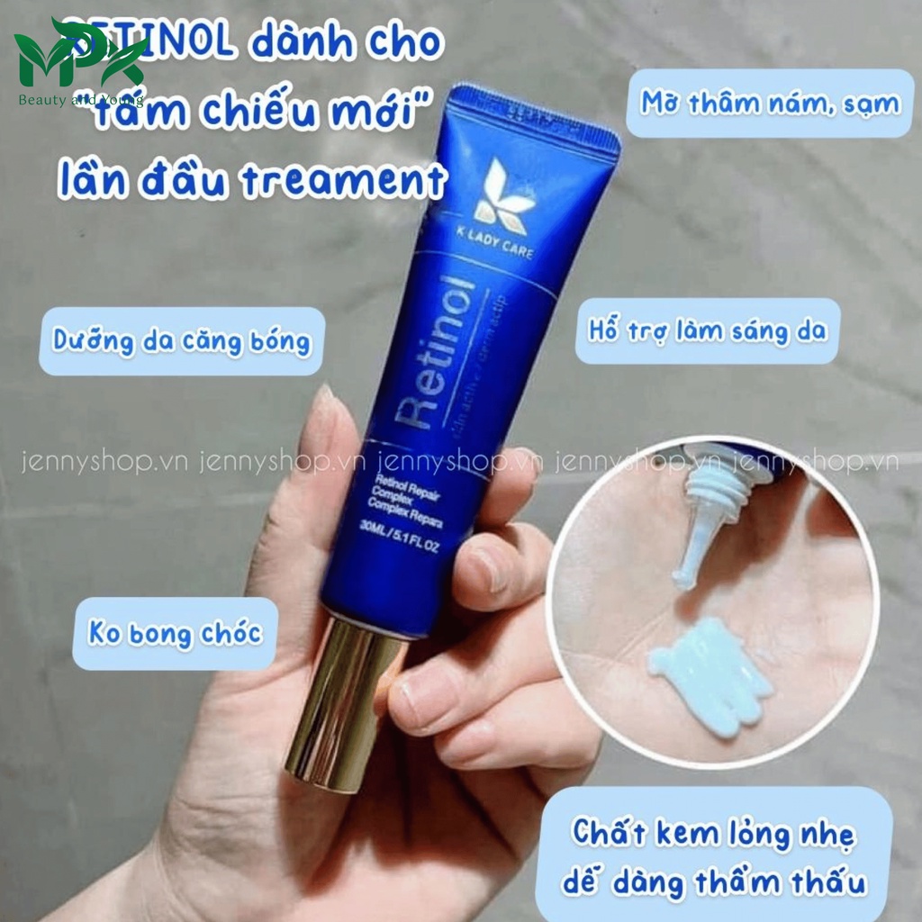 HOÀN TIỀN 15% - Kem Retinol K Lady Care 0.5% Hàn Quốc Kem Dưỡng Retinol Giữ Ẩm Căng Bóng Da