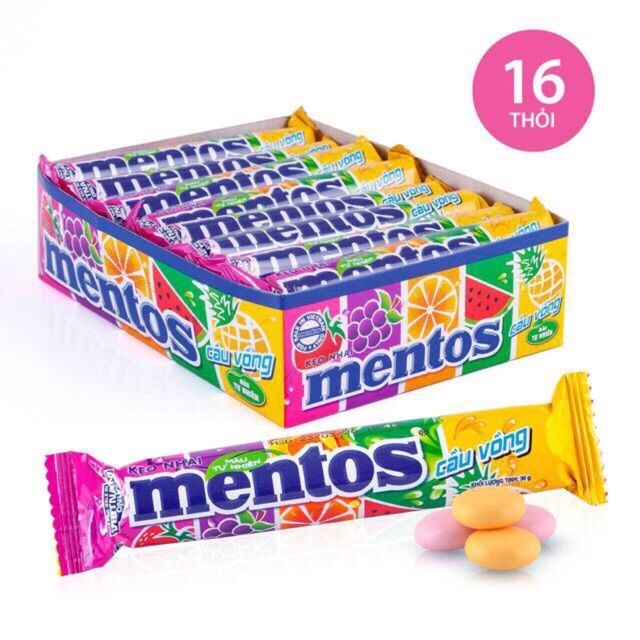 Kẹo Mentos Cầu vồng hộp 16 thỏi