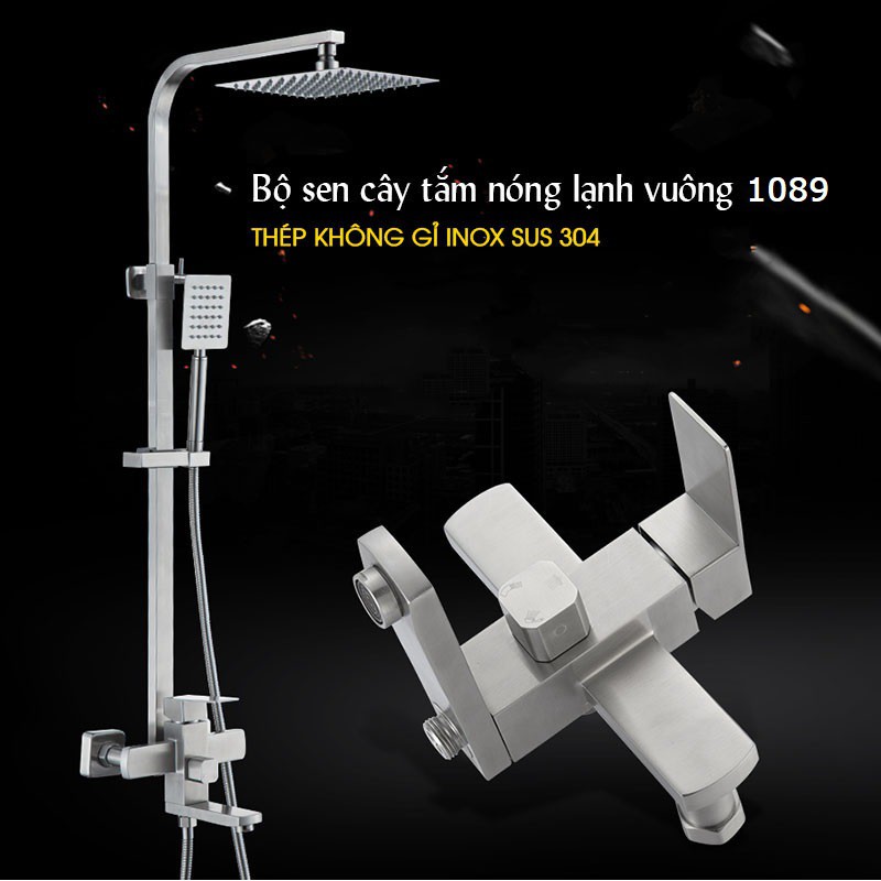 Bộ sen cây tắm đứng Inox SUS 304, Bộ vòi sen tắm nóng lạnh