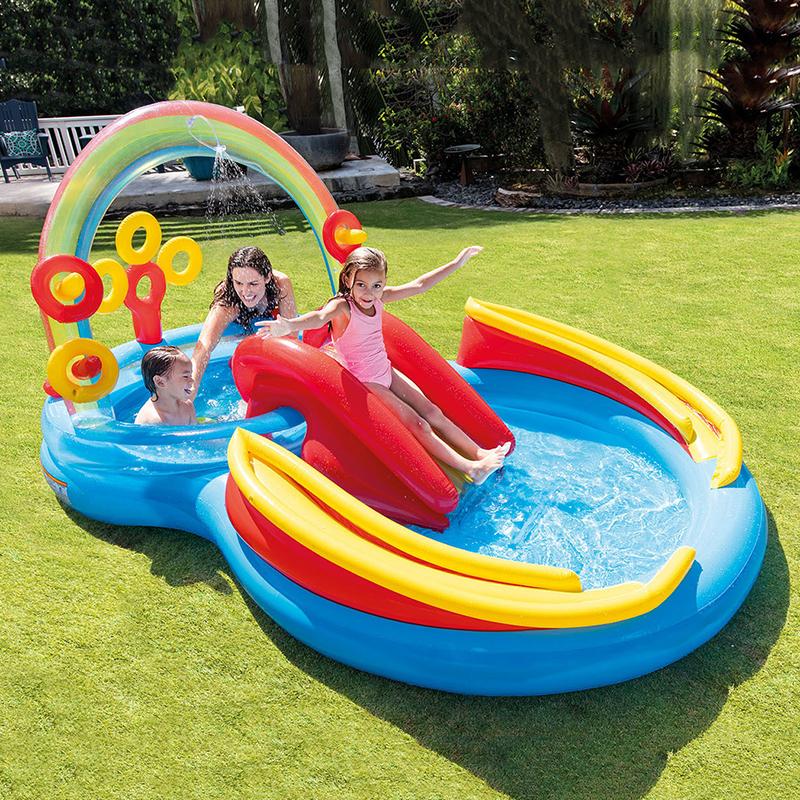 Bể bơi phao có cầu trượt INTEX 57453 - Hồ bơi cho bé mini, Bể bơi phao trẻ em